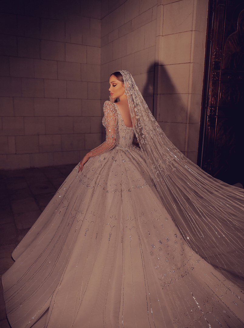 exquisite bridal gown